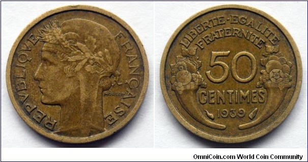 France 50 centimes.
1939 (II)