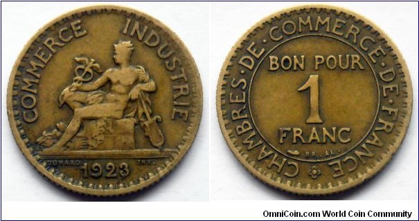France 1 franc.
1923 (II)
