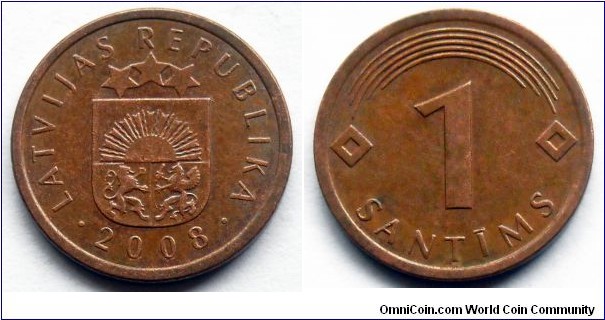 Latvia 1 santims.
2008