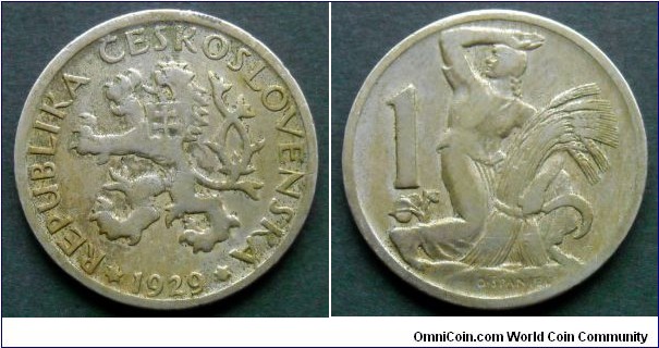 Czechoslovakia 1 koruna.
1929