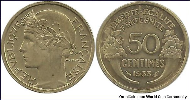 France 50 Centimes 1938