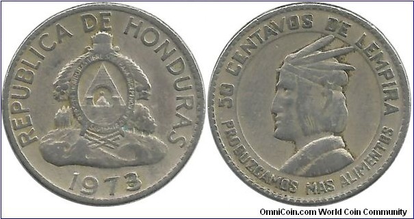 Honduras 50 Centavos 1973-FAO
