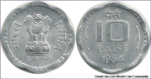 India-Republic 10 Paise 1984(B)