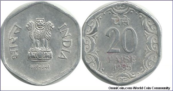 India-Republic 20 Paise 1985(C)