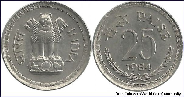 India-Republic 25 Paise 1984(B)