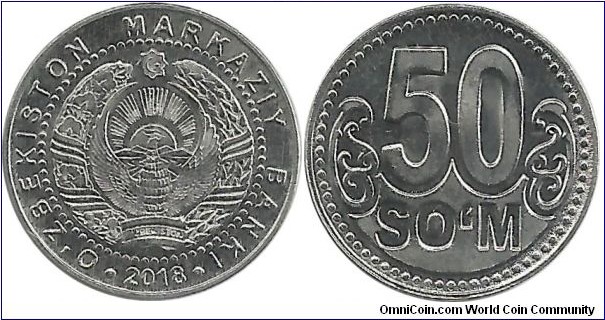 Uzbekistan 50 Som 2018