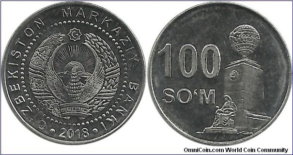 Uzbekistan 100 Som 2018