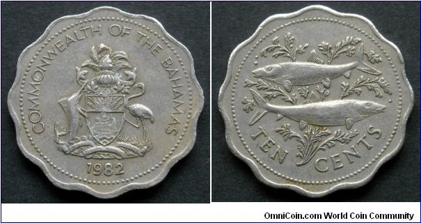 Bahamas 10 cents.
1982