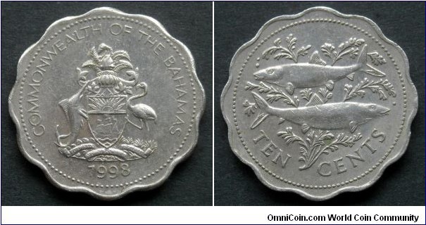 Bahamas 10 cents.
1998