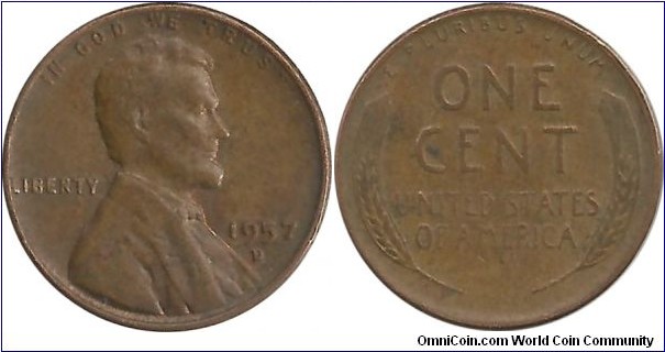 USA 1 Cent 1957D