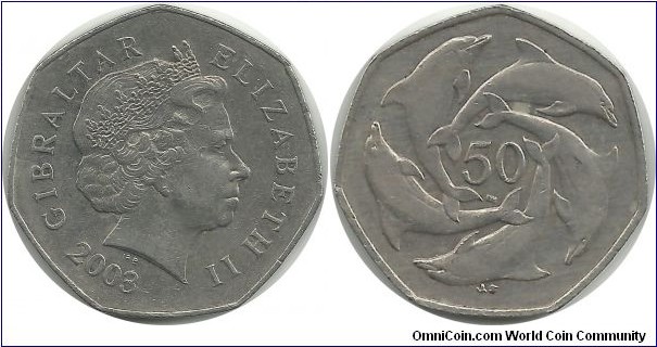 Gibraltar 50 Pence 2003