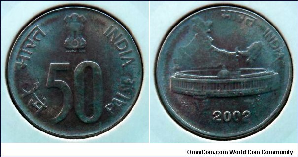 India 50 paise.
2002