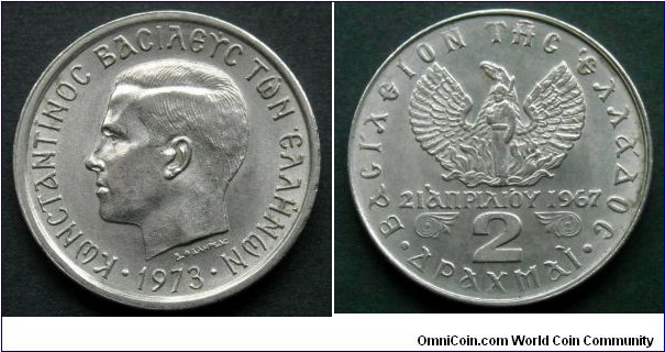 Greece 2 drachmai.
1973