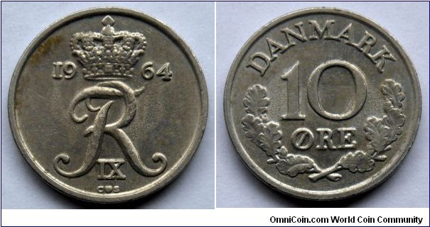 Denmark 10 ore.
1964 (II)