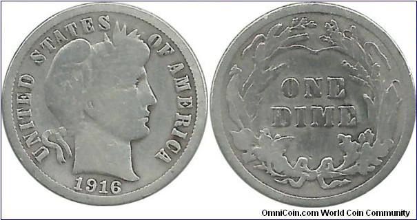 USA One Dime 1916