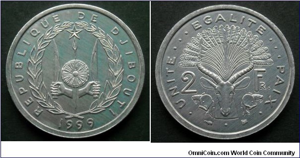 Djibouti 2 francs.
1999