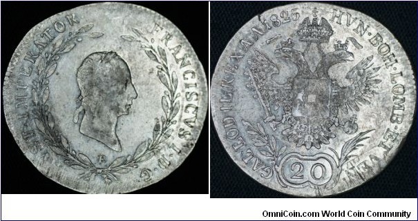 Silver 20 krajczar.