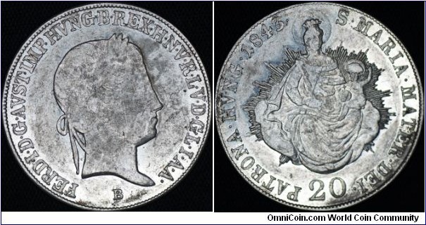 Silver 20 krajczar.