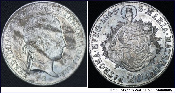 silver 20 krajczar.