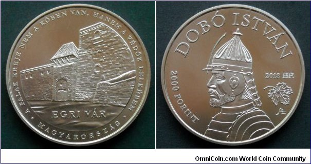 Hungary 2000 forint.
2018, Castle of Eger.
Mintage: 5.000 pieces.