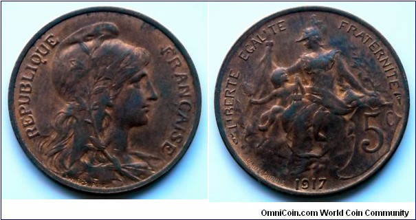 France 5 centimes.
1917