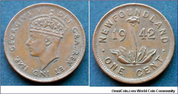 New Foundland 1 cent.
1942