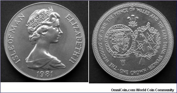 Isle of Man 1 crown.
1981, Wedding of Prince Charles and Lady Diana.