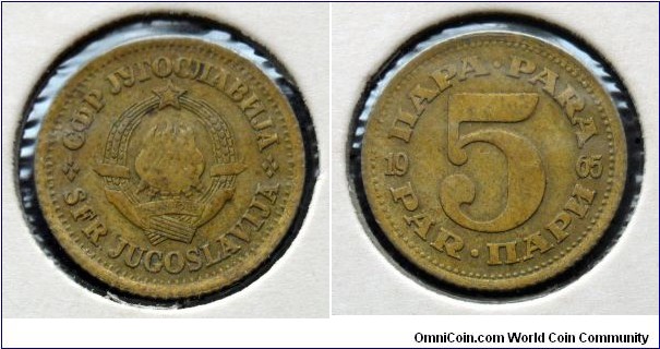 Yugoslavia 5 para.
1965 (II)