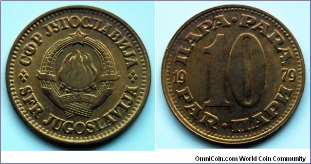 Yugoslavia 10 para.
1979