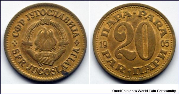 Yugoslavia 20 para.
1965 (II)