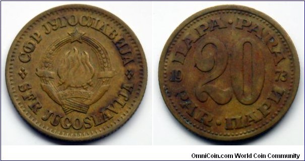 Yugoslavia 20 para.
1973 (II)