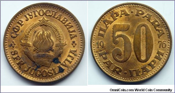 Yugoslavia 50 para.
1976