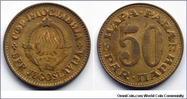 Yugoslavia 50 para.
1977