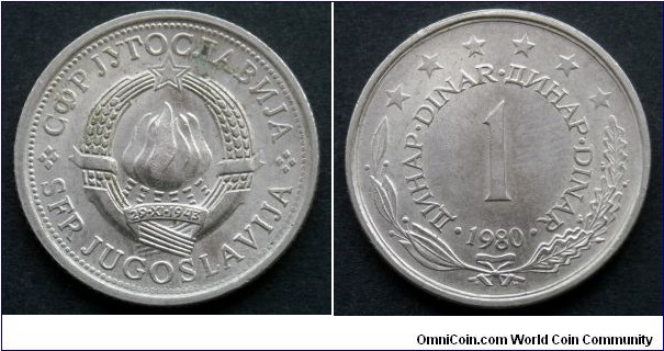 Yugoslavia 1 dinar.
1980