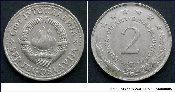 Yugoslavia 2 dinara.
1977