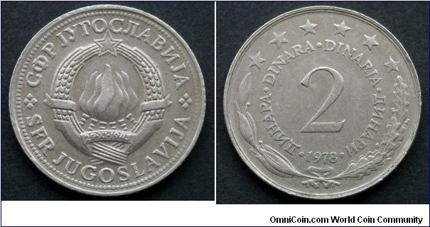 Yugoslavia 2 dinara.
1978