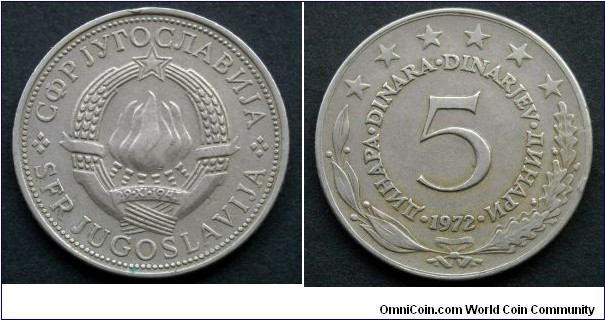 Yugoslavia 5 dinara.
1972 (III)