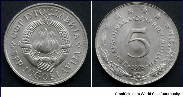 Yugoslavia 5 dinara.
1976