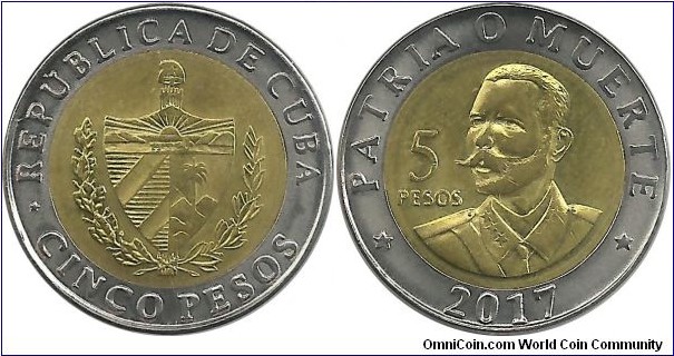 Cuba 5 Pesos 2017