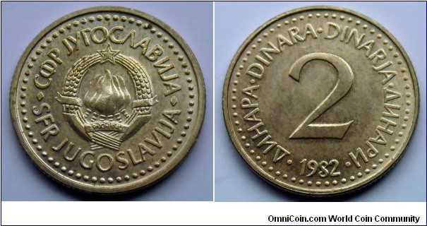 Yugoslavia 2 dinara.
1982