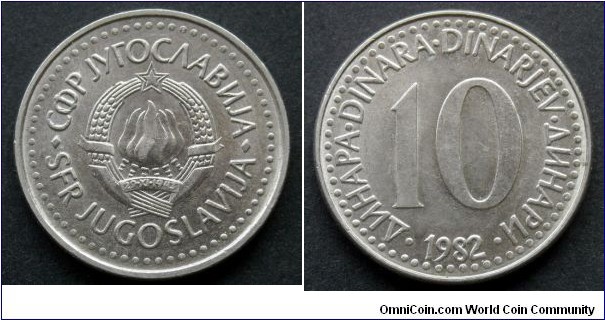 Yugoslavia 10 dinara.
1982