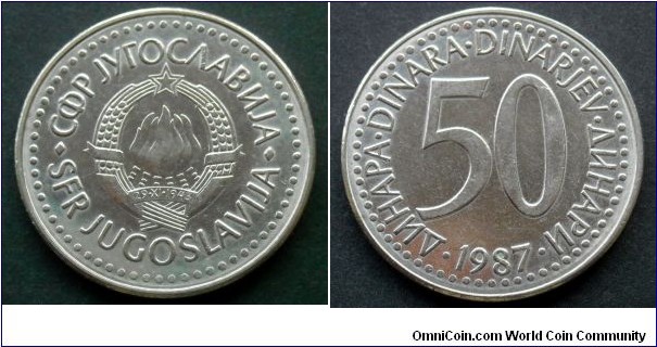 Yugoslavia 50 dinara.
1987