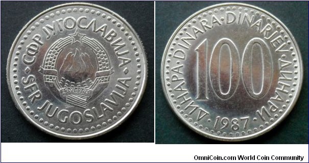 Yugoslavia 100 dinara.
1987 (II)