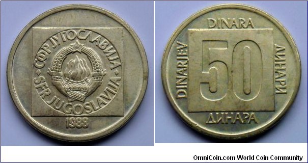 Yugoslavia 50 dinara.
1988