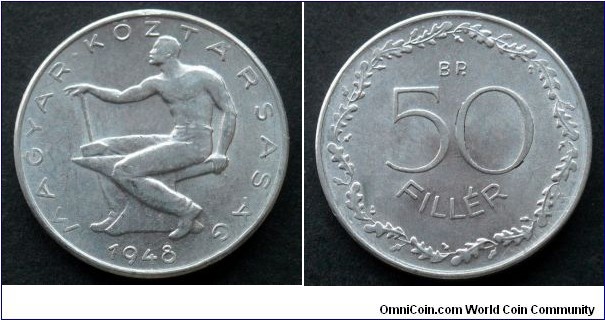 Hungary 50 filler.
1948 (II)