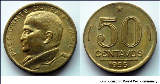 Brazil 50 centavos.
1955 (II)