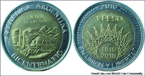 Argentina1Peso-Pucara de Tilcara-km159-2010