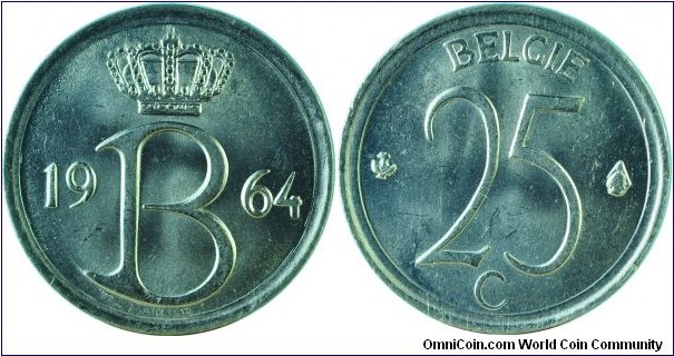 Belgium25Centimes-km154.1-1964