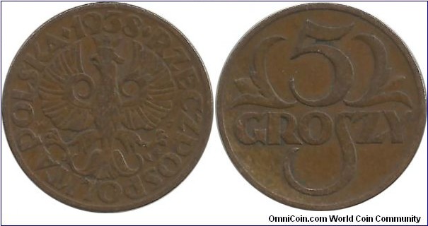 Poland 5 Groszy 1938