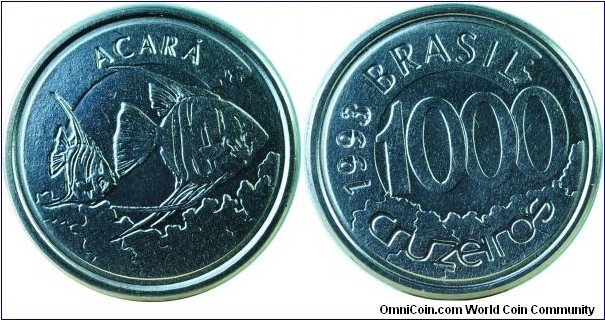 Brazil1000Cruzeiros-Acara-km626-1993